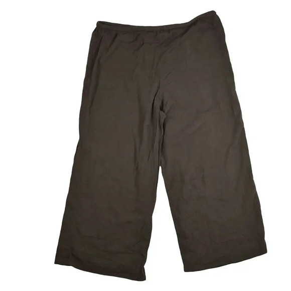 FRESH PRODUCE Cotton Gauze Pull On Pant with Drawstring Waist Chocolate Brown L - Picture 2 of 7